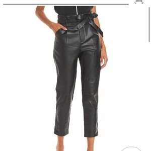NEW. Lucy Paris Faux Leather Tie-Up Pant